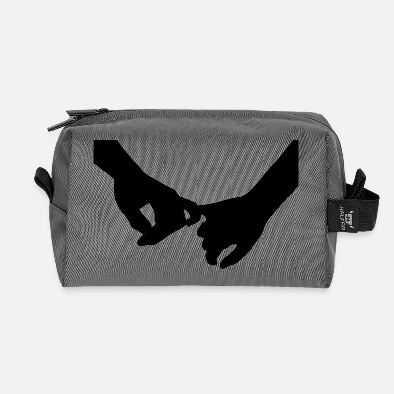 Hand in Hand - Recycelte Kulturtasche - Anthrazit