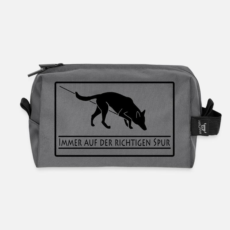 Fährtenhund - Recycelte Kulturtasche - Anthrazit