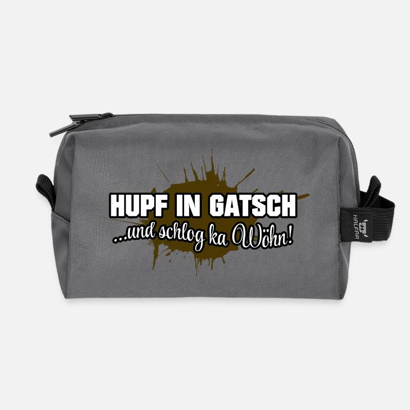Hupf in Gatsch - Recycelte Kulturtasche - Anthrazit