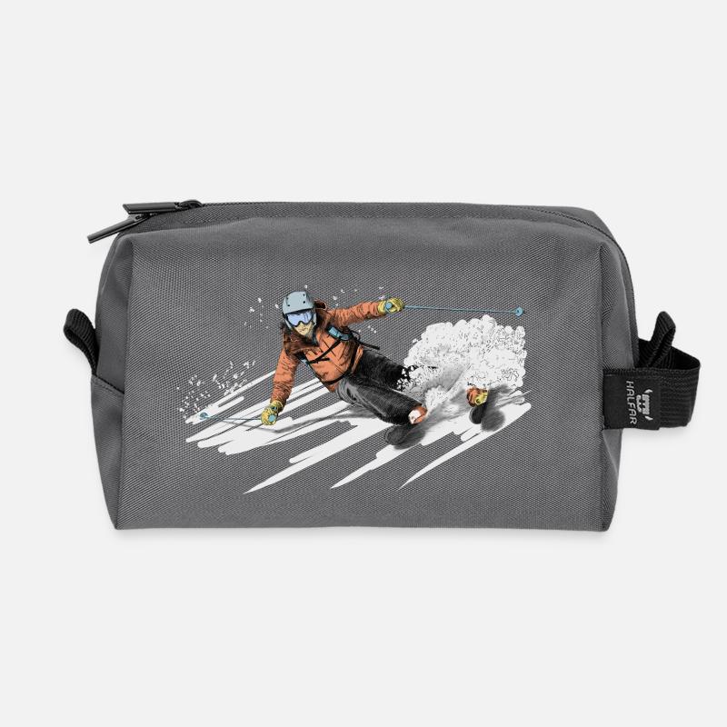 ski - Recycelte Kulturtasche - Anthrazit