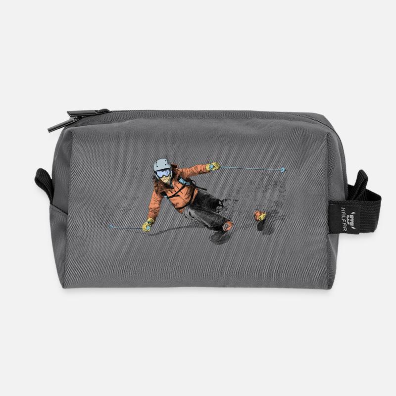 ski - Recycelte Kulturtasche - Anthrazit