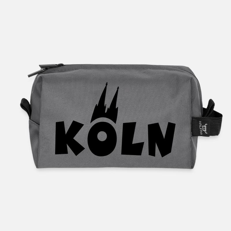 Köln mit Kölner Dom - Recycelte Kulturtasche - Anthrazit