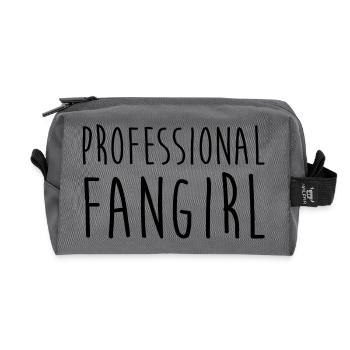 Professional Fangirl - Recycled Toiletry Zip Bag - anthracite - Front