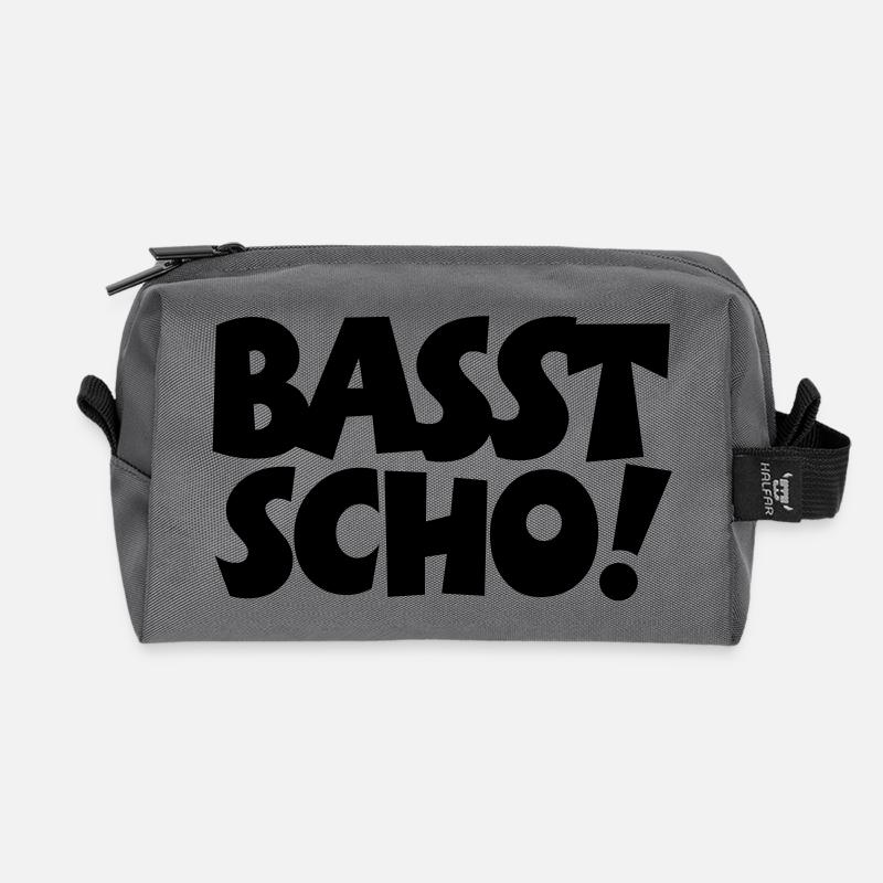 Basst Scho - Recycelte Kulturtasche - Anthrazit