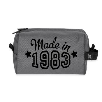 1983 - Recycled Toiletry Zip Bag - anthracite - Front