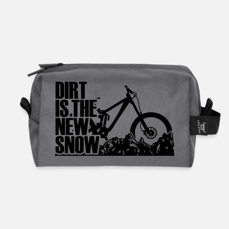 alpen downhill - Recycelte Kulturtasche - Anthrazit