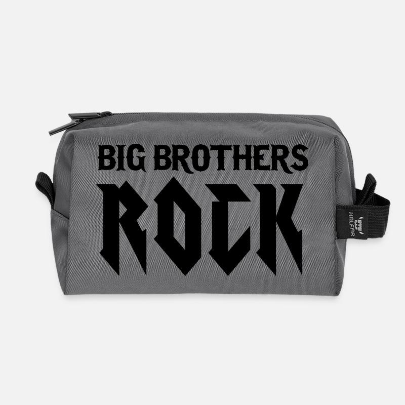 Big Brothers Rock - Recycled Toiletry Zip Bag - anthracite