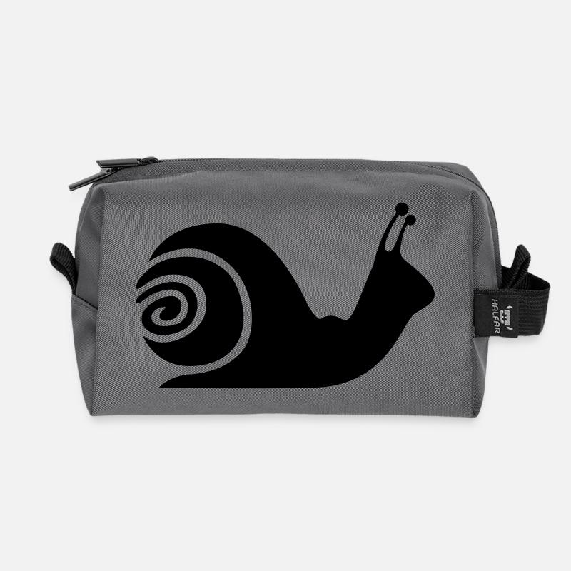 Schnecke - Recycelte Kulturtasche - Anthrazit