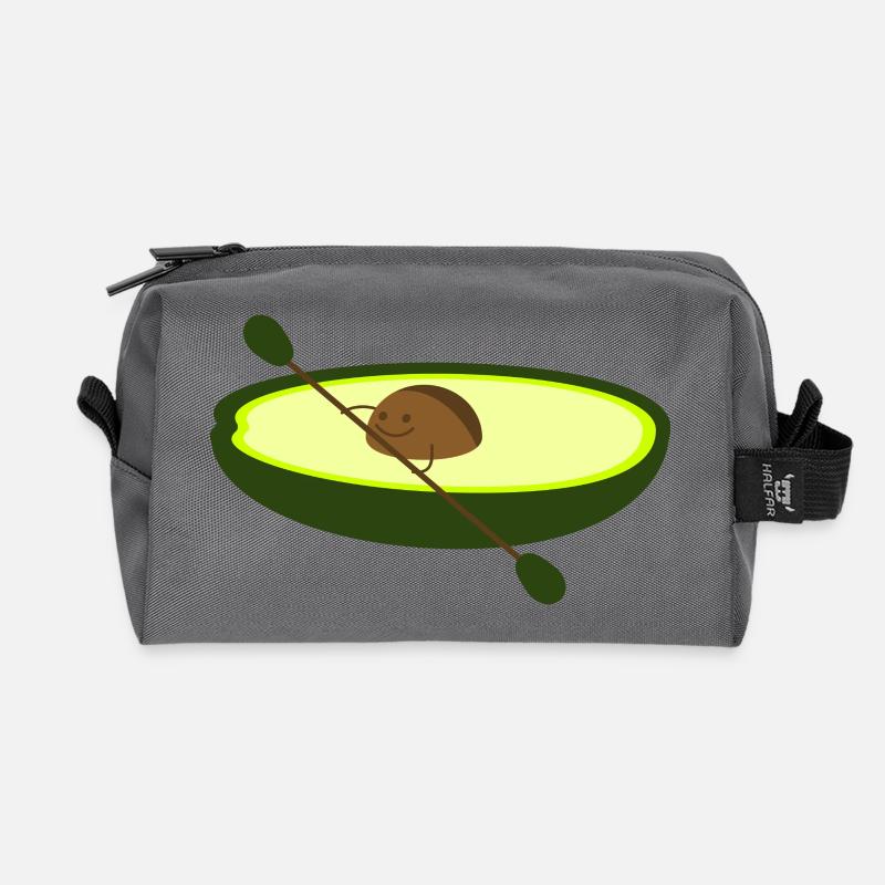 Avocado als Paddler - Recycelte Kulturtasche - Anthrazit