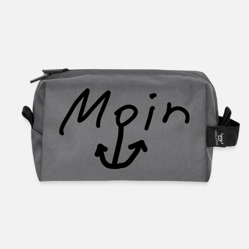 Moin Nordisch Anker - Recycelte Kulturtasche - Anthrazit