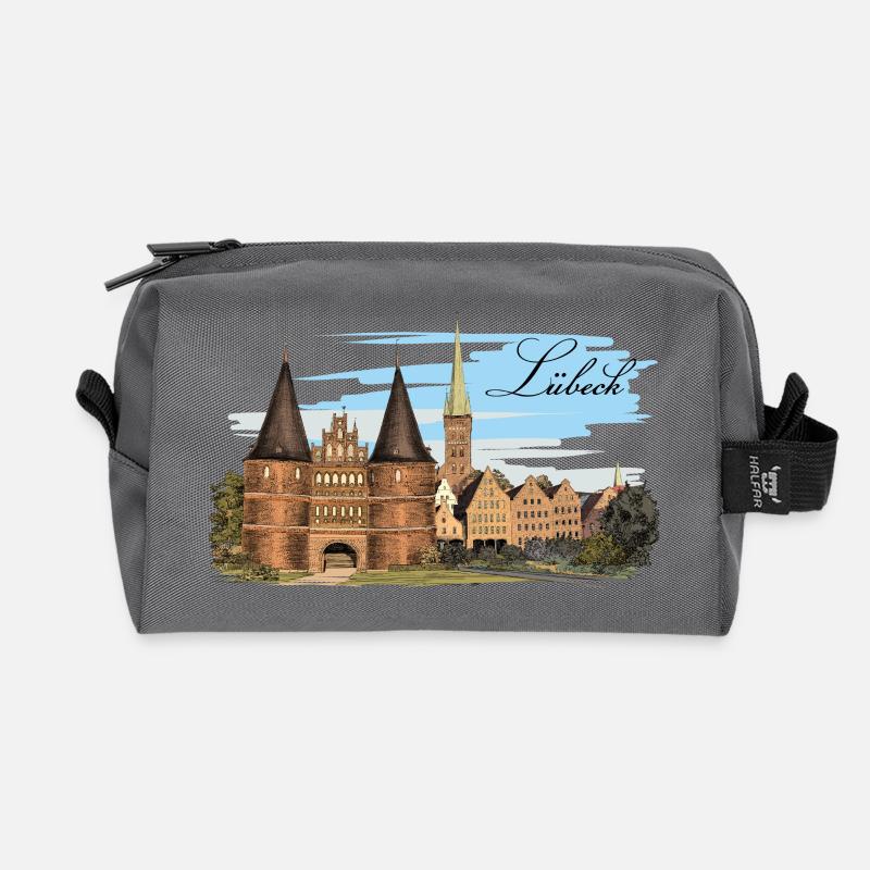 Lübeck - Recycelte Kulturtasche - Anthrazit