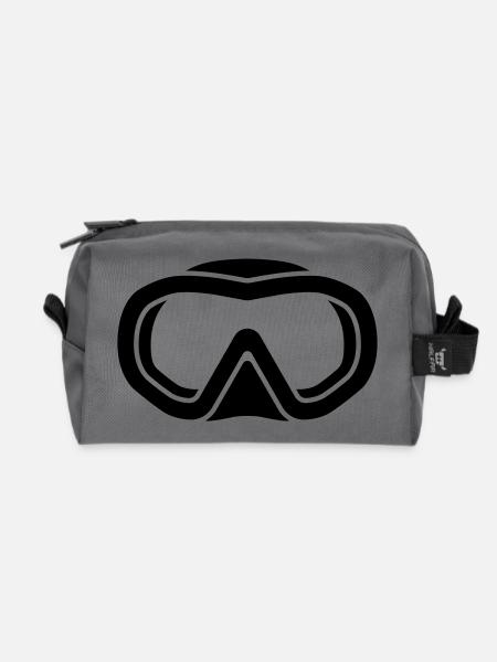 freediving logo - Recycled Toiletry Zip Bag - anthracite