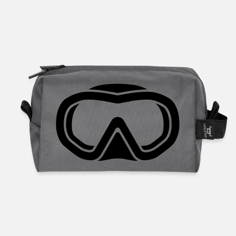 freediving logo - Recycelte Kulturtasche - Anthrazit