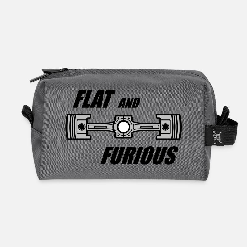 Flat and Furious - Recycled Toiletry Zip Bag - anthracite