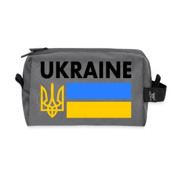 Ukraine - Recycled Toiletry Zip Bag - anthracite - Front