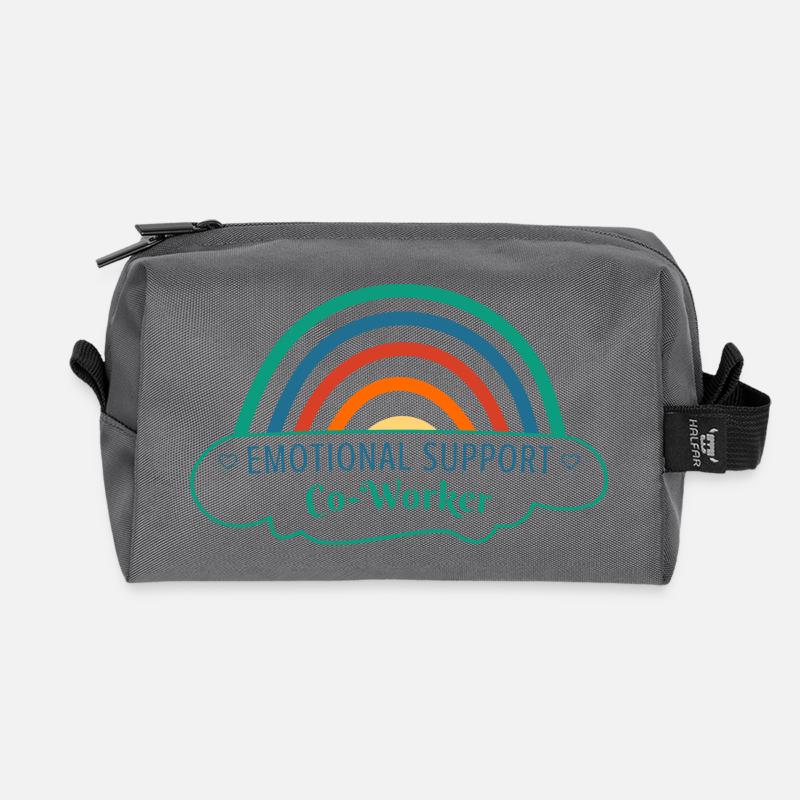 Emotionaler Support Mitarbeiter Work Bestie blau - Recycelte Kulturtasche - Anthrazit