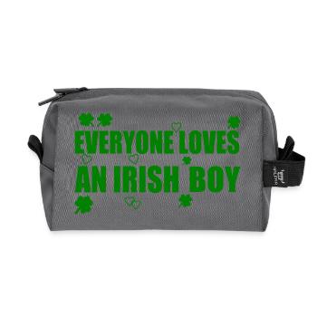 everyone loves an irish boy - Recycled Toiletry Zip Bag - anthracite - Front
