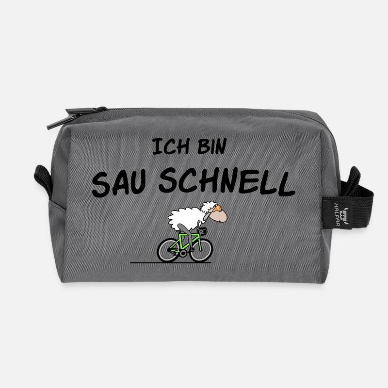 Radsport Schaf - Recycelte Kulturtasche - Anthrazit