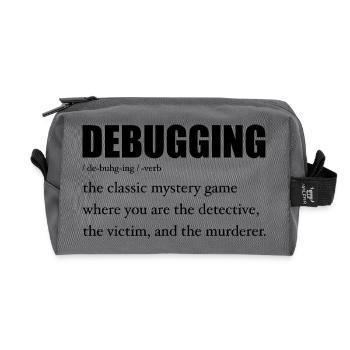 Programmer Debugging Definition Funny IT Developer - Recycled Toiletry Zip Bag - anthracite - Front