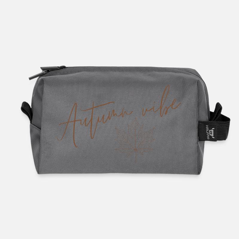 Herbststimmung - Ahornblatt auf Herbsthintergrund - Recycelte Kulturtasche - Anthrazit
