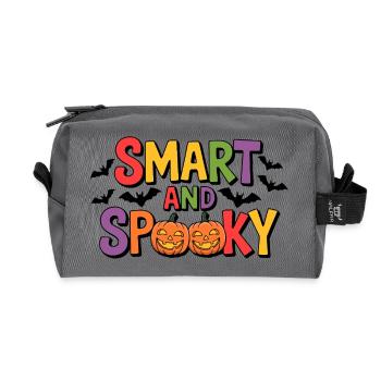 Design d’Halloween intelligent et effrayant - Trousse de toilette en tissu recyclé - anthracite - Devant
