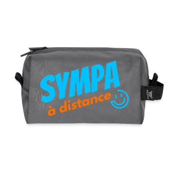 Cool from a distance - Recycled Toiletry Zip Bag - anthracite - Front