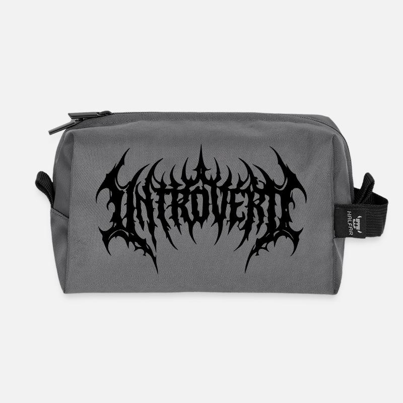 introvertiert - Recycelte Kulturtasche - Anthrazit