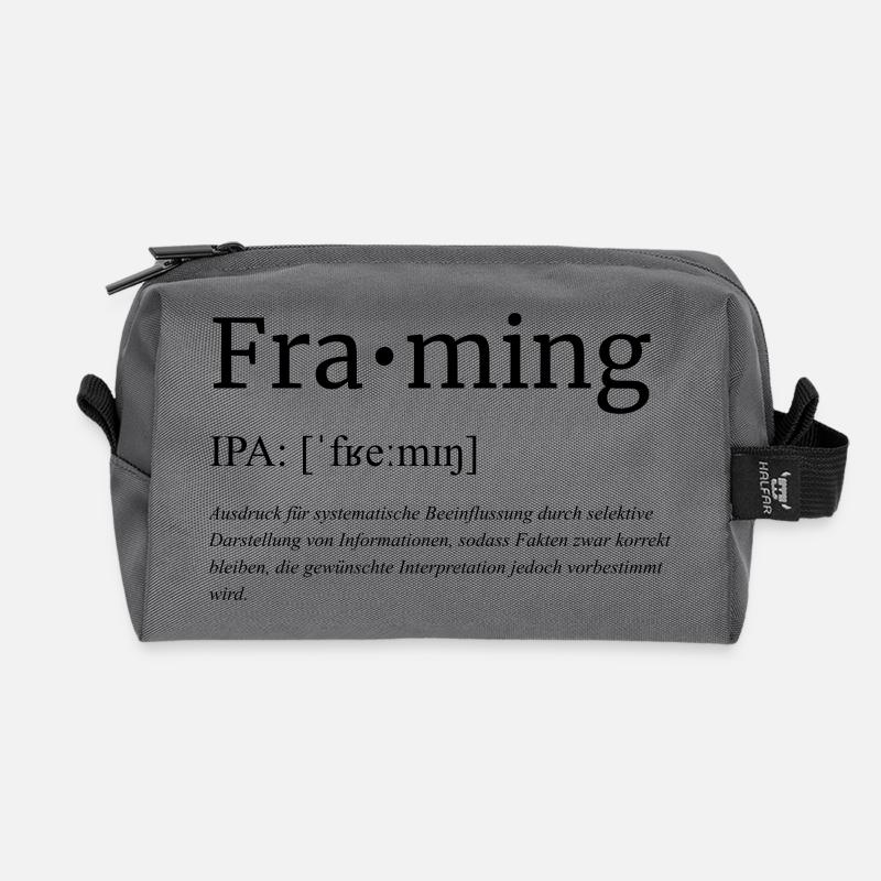 Framing - Recycelte Kulturtasche - Anthrazit