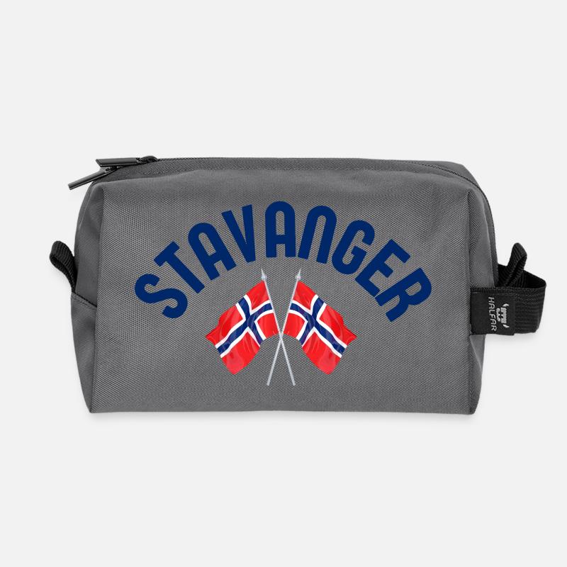 Stavanger-Norwegen-Flaggen - Recycelte Kulturtasche - Anthrazit