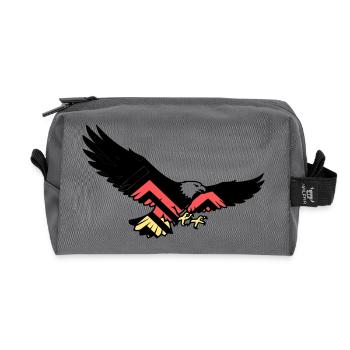 Drapeau des fans d’Adler Allemagne - Trousse de toilette en tissu recyclé - anthracite - Devant