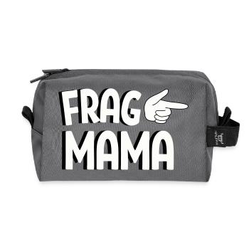 Demandez à Maman – Drôle de proverbe familial Design - Trousse de toilette en tissu recyclé - anthracite - Devant