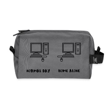 Computer porn masturbation handjob sex internet - Recycled Toiletry Zip Bag - anthracite - Front