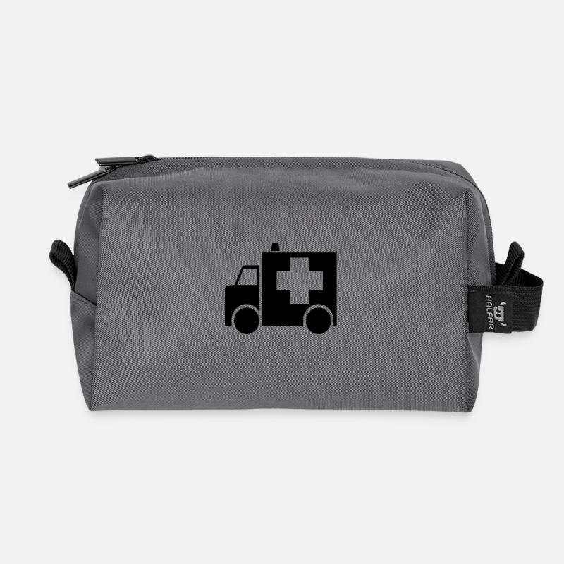 ambulance - Recycled Toiletry Zip Bag - anthracite