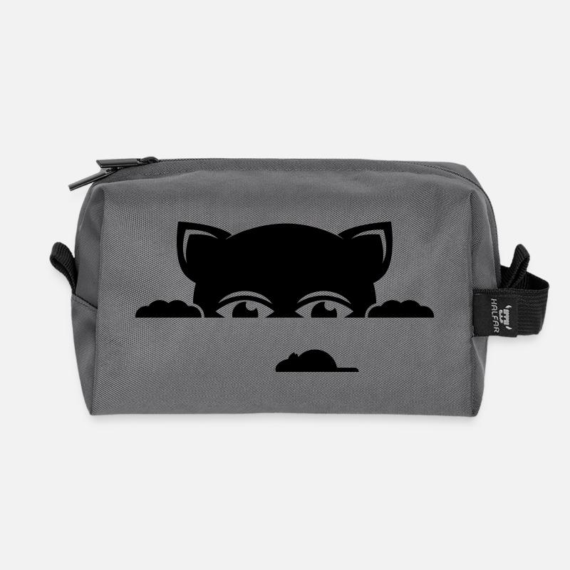 katze - Recycelte Kulturtasche - Anthrazit