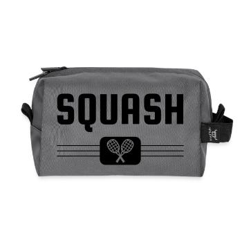 Squash Sport Game Match Champion Victory - Recycelte Kulturtasche - Anthrazit - Vorne