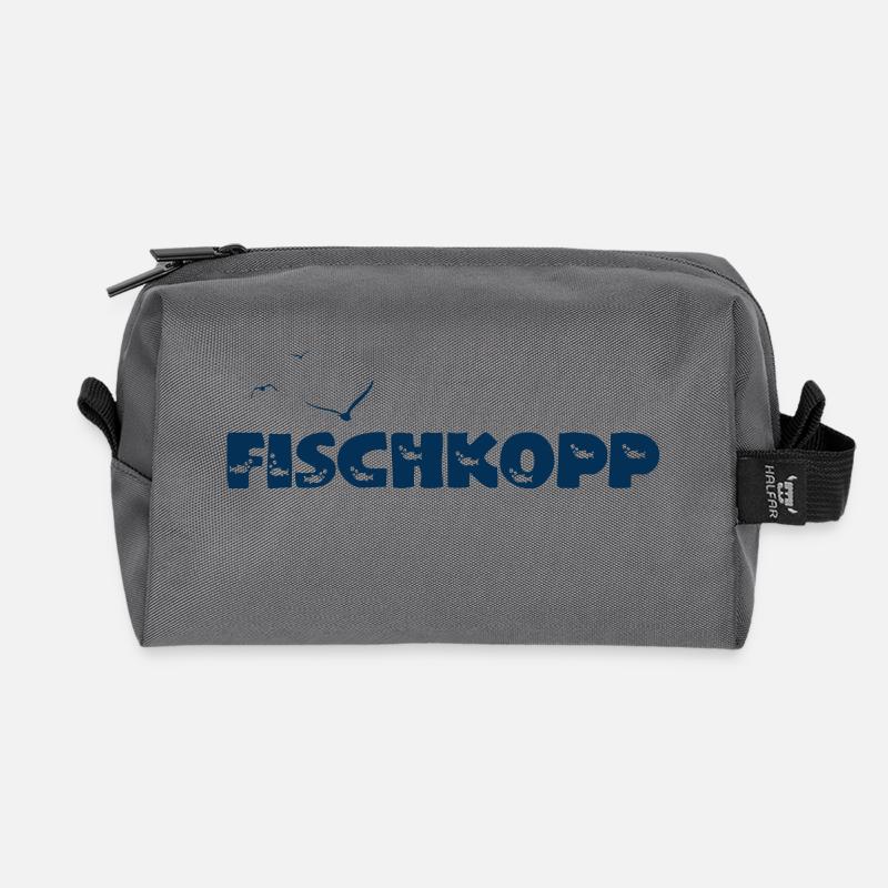 Fischkopp - Recycelte Kulturtasche - Anthrazit