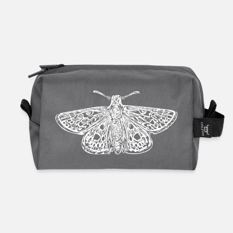 Eleganter Vintage Falter - Recycelte Kulturtasche - Anthrazit