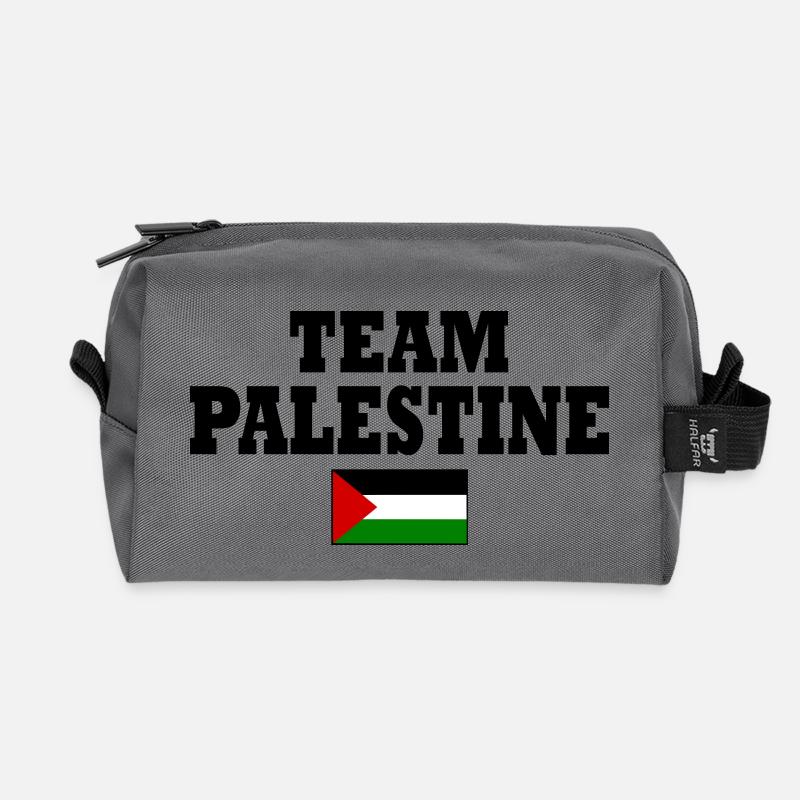 Team palestine - Recycelte Kulturtasche - Anthrazit