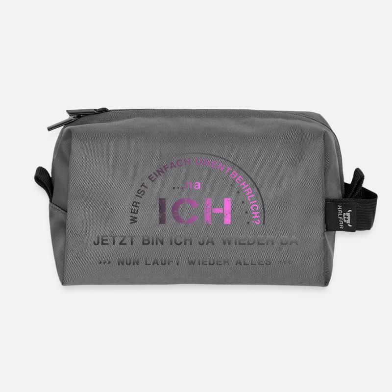 Ich Egoist Selbstliebe - Recycelte Kulturtasche - Anthrazit