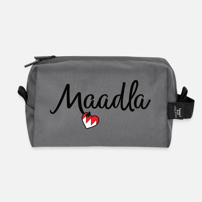 Maadla - Recycelte Kulturtasche - Anthrazit