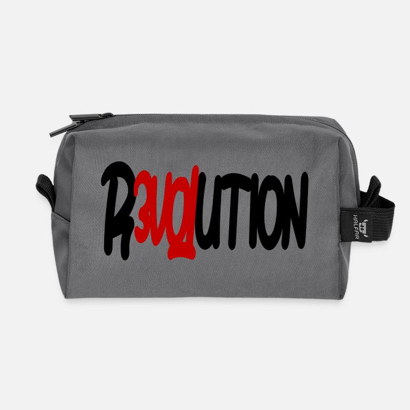 Revolution - Love - Recycelte Kulturtasche - Anthrazit