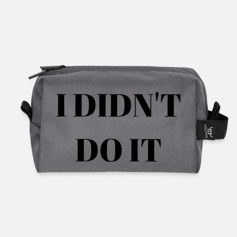 I didn't do it - Recycelte Kulturtasche - Anthrazit