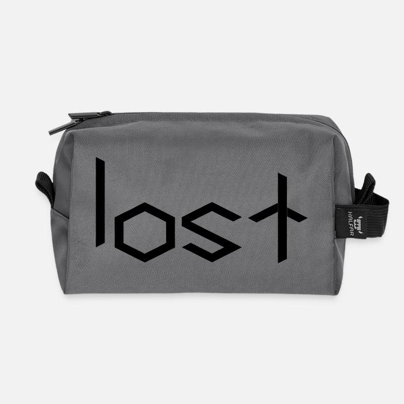 lost - Recycelte Kulturtasche - Anthrazit