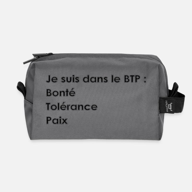 Ich bin in der Baubranche tätig - Recycelte Kulturtasche - Anthrazit
