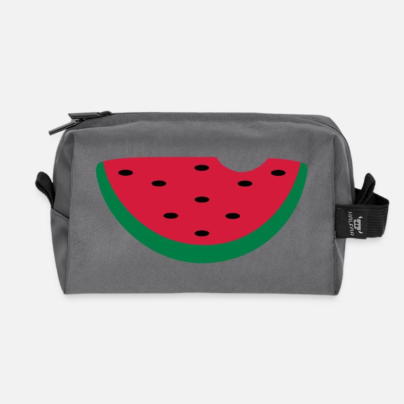 melon - Recycled Toiletry Zip Bag - anthracite