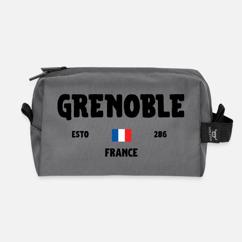 Grenoble, Frankreich, Champ/Grenoble, Frankreich - Recycelte Kulturtasche - Anthrazit