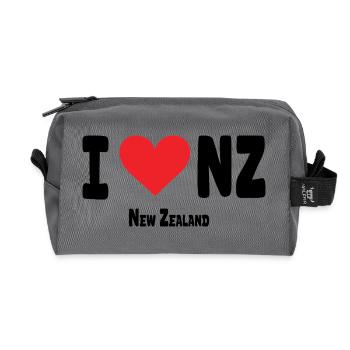 Ich liebe Neuseeland, Stolze Neuseeländer. - Recycelte Kulturtasche - Anthrazit - Vorne