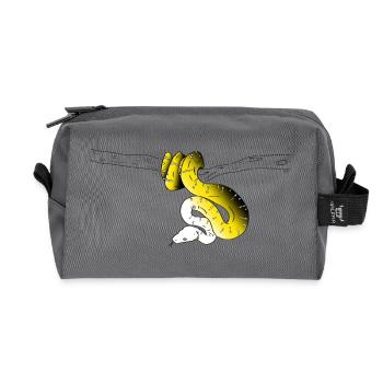 Serpent Jaune - Trousse de toilette en tissu recyclé - anthracite - Devant