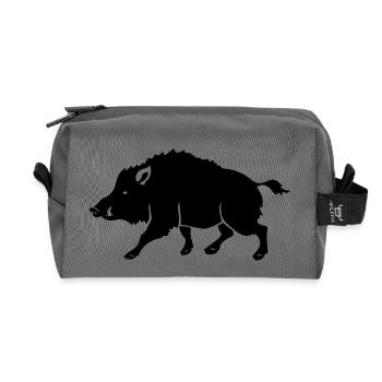 Wildschwein - Recycelte Kulturtasche - Anthrazit - Vorne