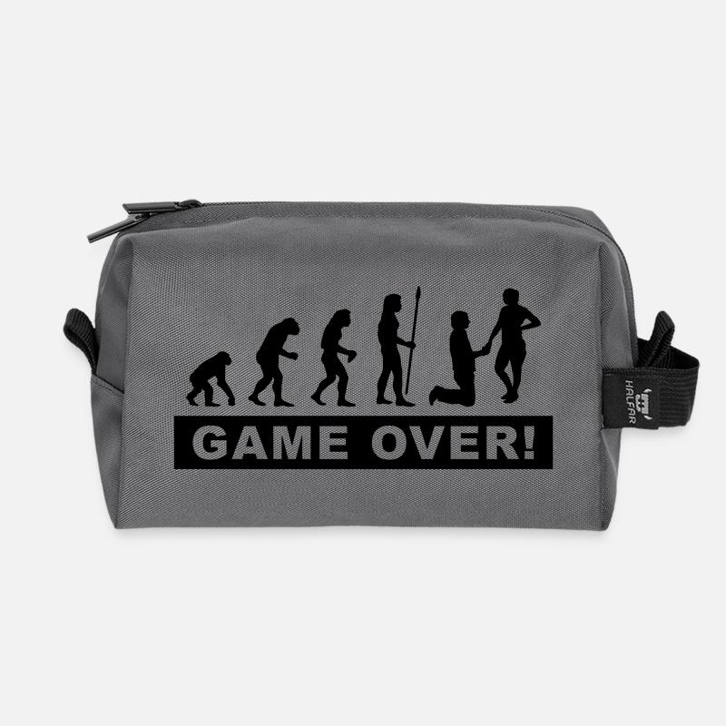 evolution_wedding - Trousse de toilette en tissu recyclé - anthracite
